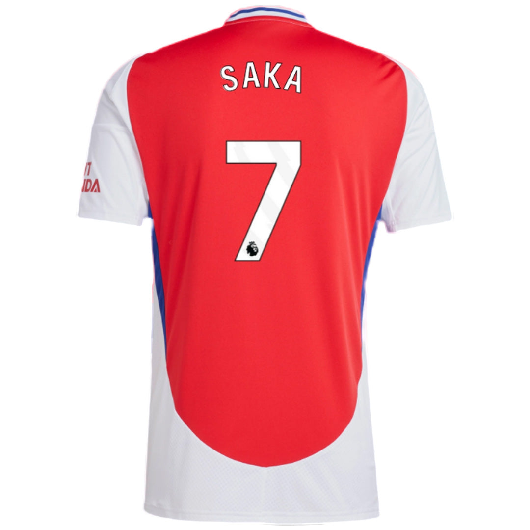 01716615160f33e9557SAKA7ArsenalHomeJersey202425MineJerseys_b70be8d7-ccae-4559-8811-a14947ee1755 #7 Saka Arsenal Home Jersey 2024/2025 - Red and White - Imagem 1