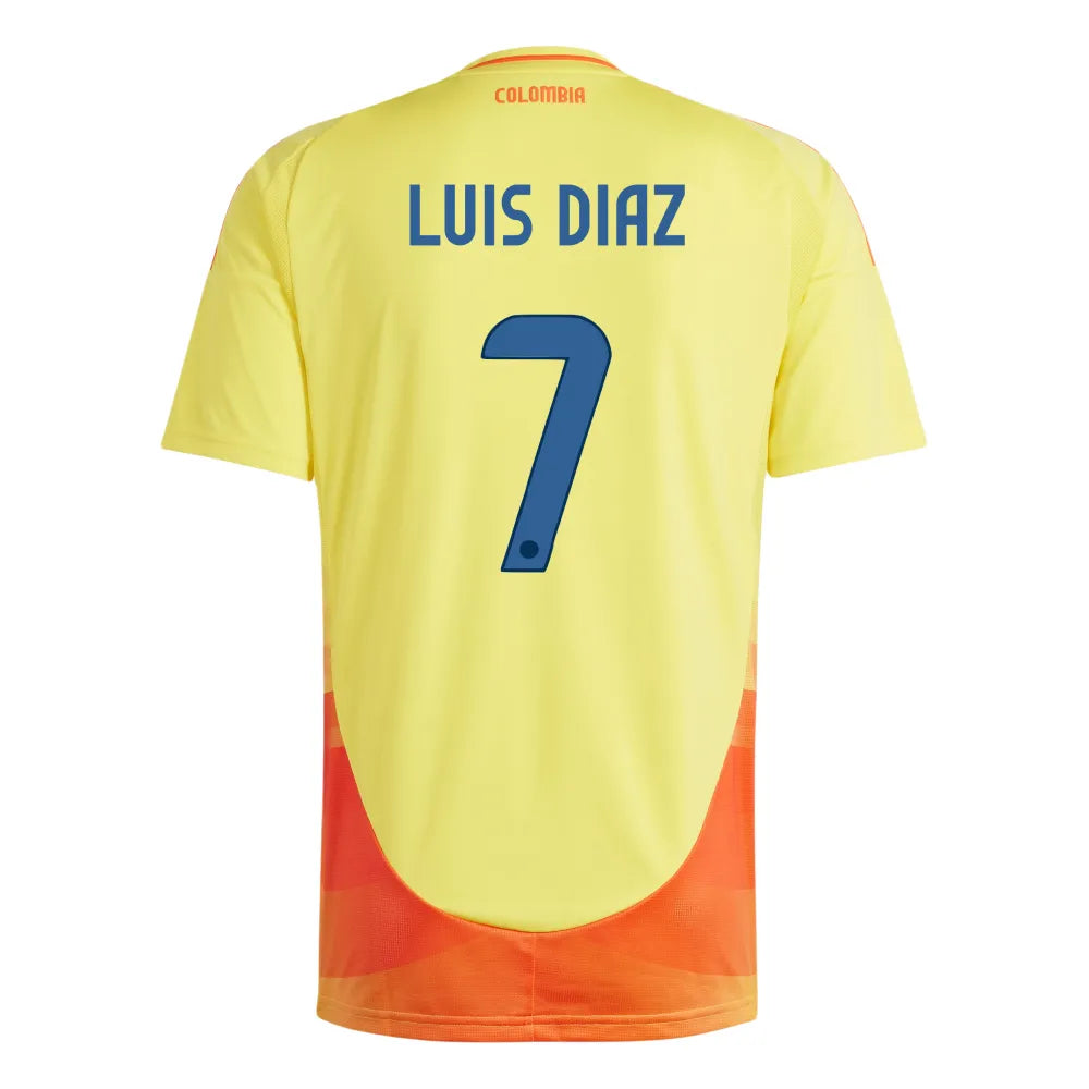 260098b4-3614-4e27-ad4f-ac9d03cf814f_d8558a45-2abf-48e2-97c0-26497809a622 #7 Luis Diaz Camiseta local de Colombia 2024/2025 - Imagem 1