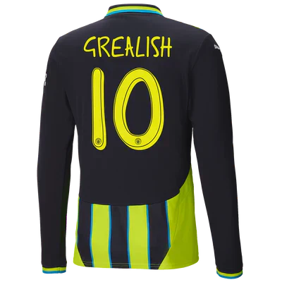 701230872CD001_pp_01_mcfc_6c73d4fa-e8bd-4810-8702-06c05f184520 #10 Grealish Manchester City Away Jersey 2024/2025 Long Sleeve - Imagem 1