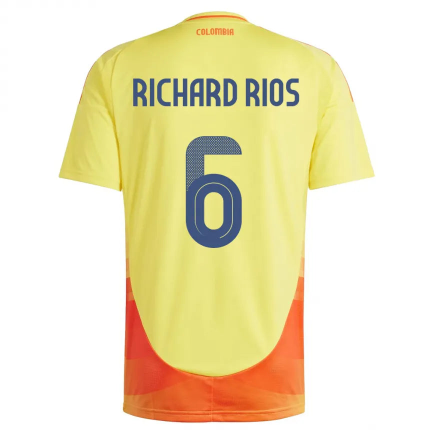NDBH4512_058fd247-96ff-41b4-8052-ce67f59e91c0 #6 Richard Rios Camiseta local de Colombia 2024/2025 - Imagem 1